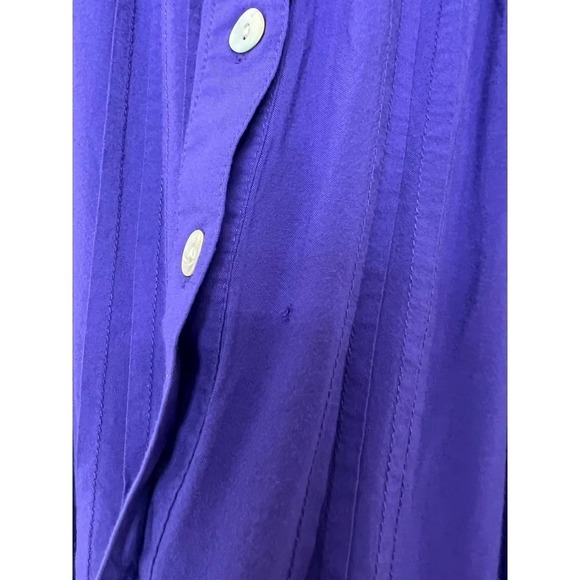 Chicos Purple Button Front Blouse 3/4 Sleeve Size 1 - Picture 3 of 5